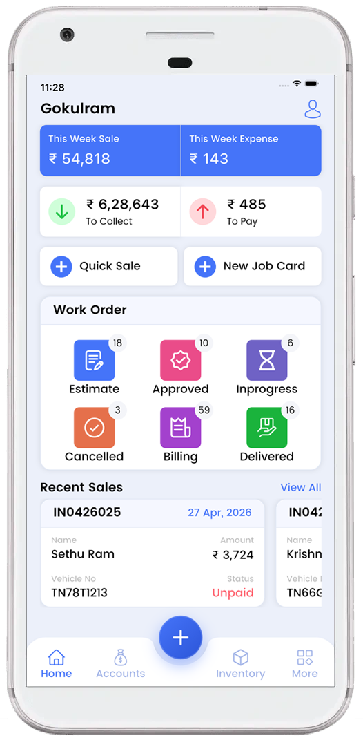 Garage Management Mobile App