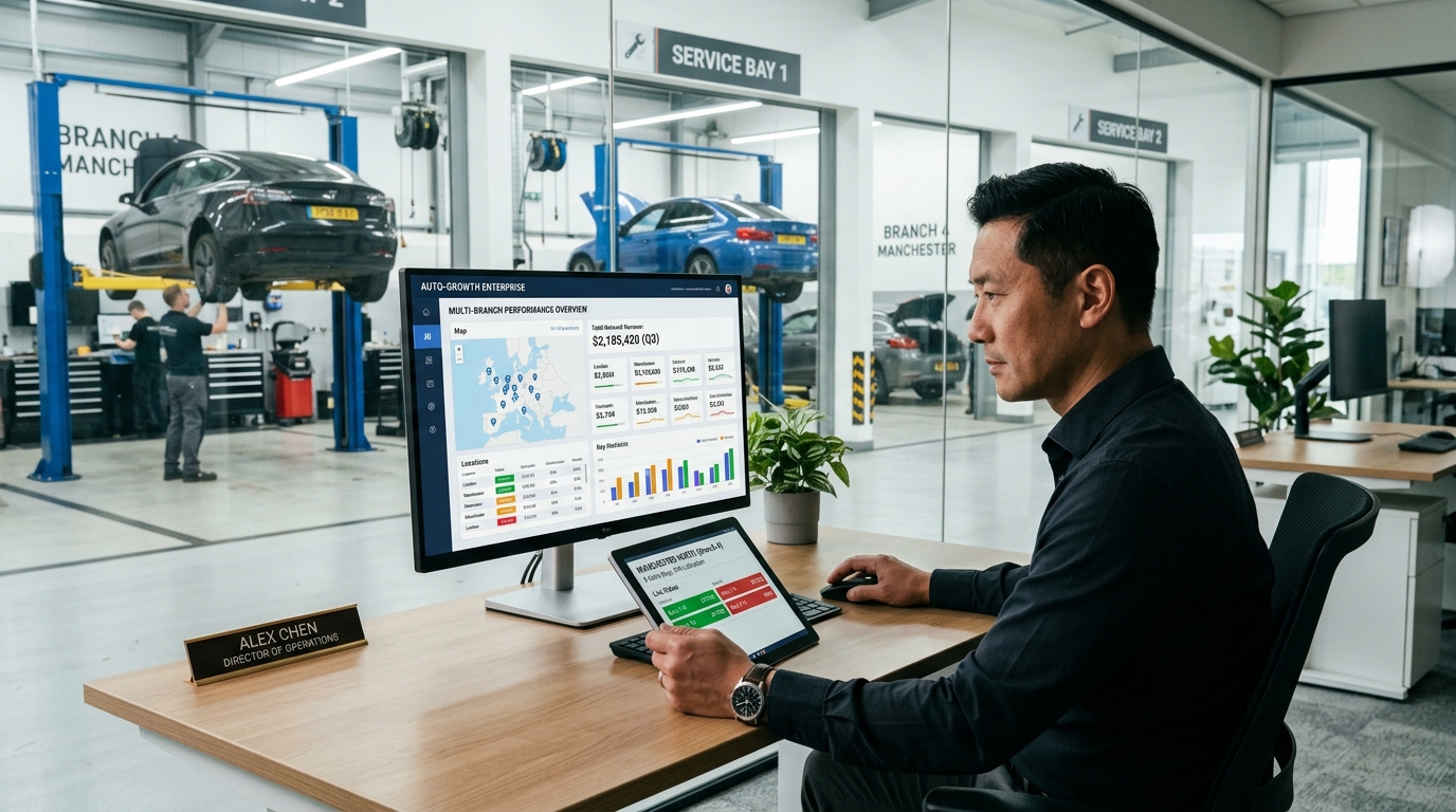 Multi-Branch Garage Management: How to Run Several Workshops from One Dashboard